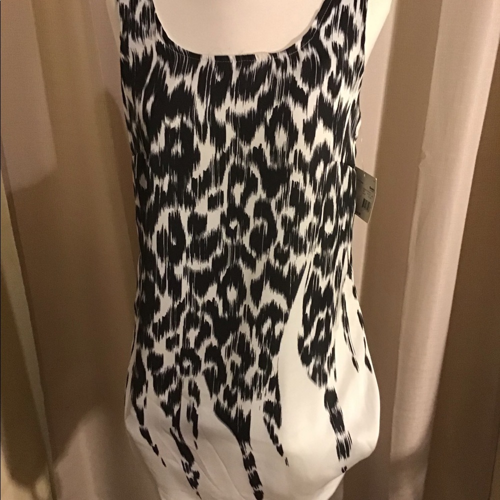 Apostrophe Animal Print/ Black/White dress/ shirt